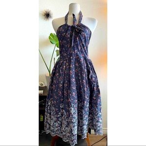 1940s - 1950s Style Halter Dress